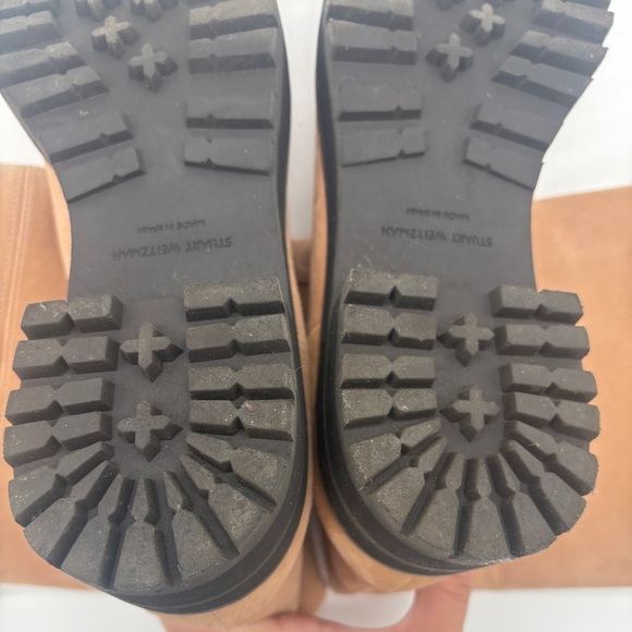 Stuart Weitzman Alpine Shearling Trim Leather Knee High Boots Size 9 - Picture 13 of 16